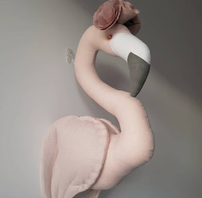 【Made‐to‐order】Powder flamingo with crown