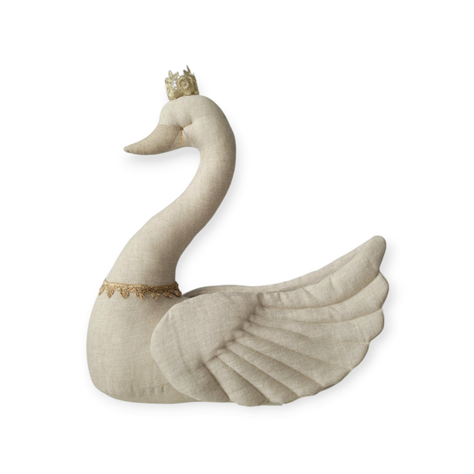 【Made‐to‐order】NEW Natural swan with crown swan with crown