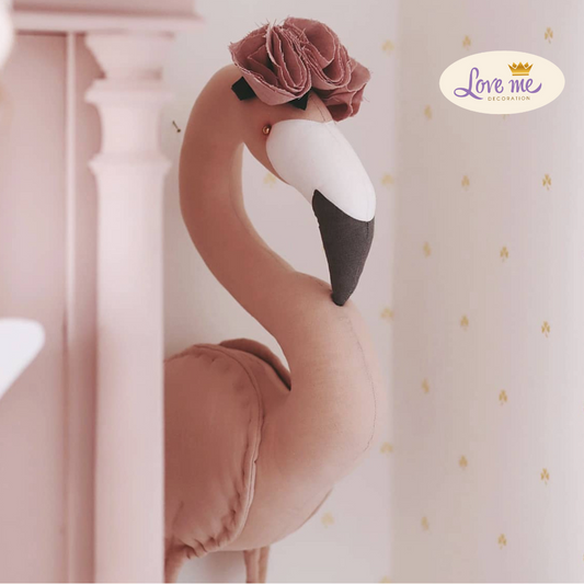 【Made‐to‐order】Powder flamingo with crown